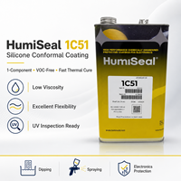HumiSeal 1C51 Revêtement Conforme en Silicone Transparent à Faible Viscosité, Durcissement Thermique, Protection de Circuits Imprimés (PCB) 5L/20L pour l'Électronique