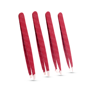 Pinzas de Depilación de Precisión de Acero Inoxidable, Belleza de Lujo para Resultados, Ergonómicas, Duraderas, Punta Inclinada, Hechas a Mano - Product Image 1