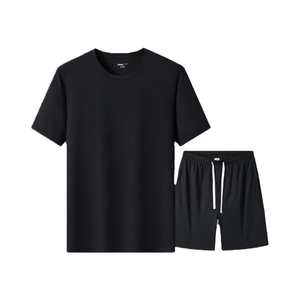 Conjunto Deportivo de Verano para Hombre, Transpirable, de Poliéster y Algodón, Camiseta y Pantalones Cortos de Punto, Ropa Casual para Gimnasio, con Logotipo Personalizado - Product Image 5