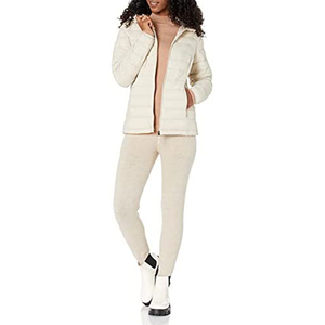 Custom Made Women Hooded Puffer Jacket Winter Warm Thick Zip-Up Solid Color Women Padded Puffer Jacket - Product Image 3
