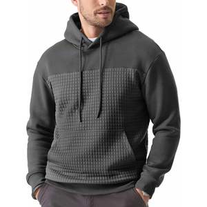 Sudadera con Capucha Informal de Algodón para Hombre, Personalizada, de Manga Larga, con Cordón, Felpa, Estilo Waffle, con Bolsillos Antiarrugas, Talla XXS - Product Image 4