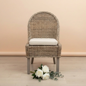 Handwoven Rattan Dining <b>Chair</b> Cushion Coastal Eco-Friendly Durable Ergonomic High-<b>Back</b> <b>Support</b> Luxury Home Hotel Restaurant - Product Image 3