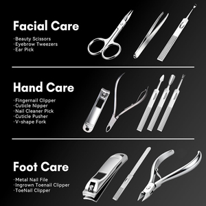 Wholesaler Russian Sharpness Tools Nail Caring <b>Manicure</b> Pedicure Instruments <b>Kit</b> OEM PU Leather Case - Product Image 4