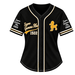 Camiseta de Béisbol para Mujer Sigma Gamma Rho, Logotipo Personalizado de la Hermandad Griega, Cierre de Botones, Manga Corta Deportiva, Ropa al por Mayor - Product Image 1