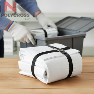 Bâche en PE compacte et pliable avec bords renforcés et œillets, imperméable, multi-usages, pour camions, tentes et toitures - Product Image 2