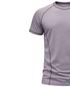 Camiseta Deportiva de Compresión Gris para Hombre, Personalizada, de Secado Rápido, Poliéster y Elastano, para Gimnasio, Fitness, Running, Entrenamiento, Manga Corta - Product Image 3