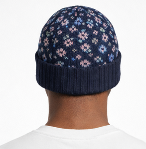 Bonnet d'hiver unisexe en tricot épais et chaud avec revers, motif nordique, personnalisable avec logo, style streetwear, marque privée - Product Image 3