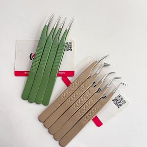 Pinces à extensions de cils ergonomiques en acier inoxydable Premium GETUP BROSONS IMPEX, couleur personnalisée, antidérapantes, prise en main lisse, antimagnétiques - Product Image 2