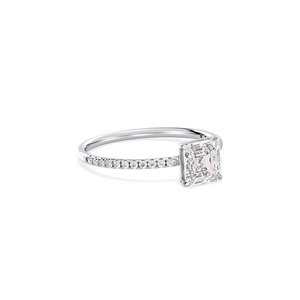 Bague solitaire en moissanite certifiée GRA personnalisée REYES en argent sterling 925, cadeau de fiançailles, cadeau de mariage, bijoux fins pour femmes - Product Image 3