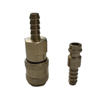 Raccord pneumatique rapide en laiton de type mini européen, compatible OEM et interchangeable avec le type Rectus 21 nickelé