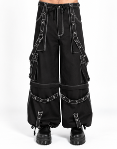 Pantalon streetwear gothique coupe ample unisexe multi-poches design personnalisé vêtements de mode - Product Image 1