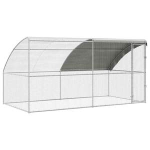 Cage à poulets en argent 2 pièces 157,48 x 78,74 x 78,74 pouces pour l'élevage des animaux - Product Image 2