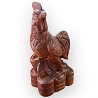 Figurine de coq en bois de rose naturel fabriquée à la machine, design moderne, décoration intérieure Feng Shui, provenant du Vietnam par Tam Viet