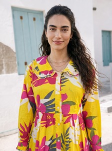 2023 New Arrivals <b>Summer</b> Eco-Friendly Women's Casual <b>Bohemian</b> Floral Long Maxi <b>Dress</b> Tie Dye Gypsy Chic Viscose Crepe Ruffle - Product Image 3
