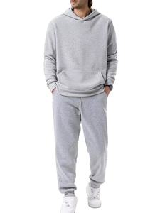 Ensemble de pantalons de jogging à capuche de couleur unie pour hommes vêtements de sport décontractés d'extérieur à la mode survêtement pour hommes sweats à capuche chauds - Product Image 5