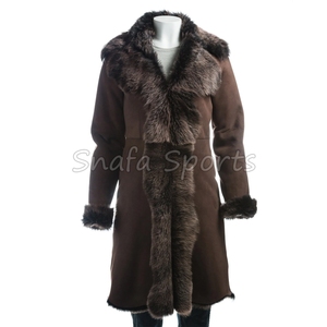 Abrigo de Piel de Oveja Auténtica, Suave y Esponjoso, con Cuello y Puños de Piel de Cordero de Lujo Personalizados, Chaqueta de Cuero Genuino para Mujer, Primavera-Otoño - Product Image 6