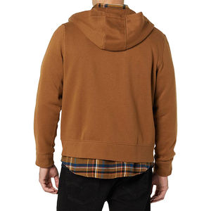 Sudadera con Capucha y Cierre para Hombre, Color Sólido, Algodón French Terry, Corte Casual, para Otoño - Product Image 3