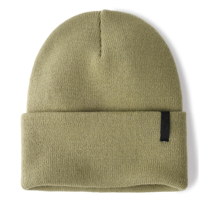 Custom Beanie <b>Caps</b> Embroidered Knit <b>Winter</b> Hats Warm Fashion Headwear Supplier Beanie <b>Caps</b> Folded Cuff Knitted Hats <b>Winter</b> - Product Image 1