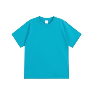 Camiseta de manga corta con cuello redondo y hombros caídos, de algodón grueso de 400g para verano, con logotipo bordado personalizado OEM de la fábrica BD China. - Product Image 5