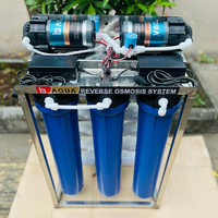 Purificateurs d'eau RO Premium Skid 15 25 35 LPH Système RO avec capuchon de cuve sans joint MS 100 % PP vierge, étanche, jusqu'à 15 kg SSSTAND