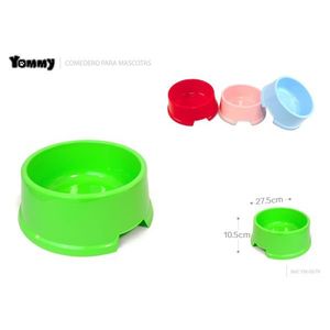 Comedero para Mascotas Yommy, Plato de Plástico Verde de 27.5cm para Perros y Gatos - Product Image 1