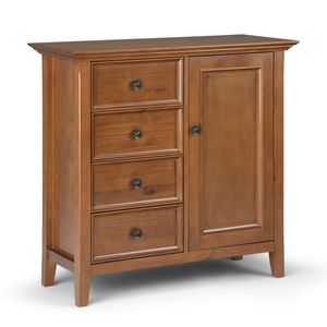 Armoire de rangement moyenne Amherst marron doré clair pour salon - Product Image 1