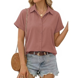 เสื้อเชิ้ตลำลองผู้หญิง – ดีไซน์เก๋ไก๋ สัมผัสนุ่ม สวมใส่สบาย คอปกพับได้ แขนสั้น ระบายอากาศได้ดี เป็นมิตรต่อสิ่งแวดล้อม ผลิตจากผ้าถัก BD - Product Image 3