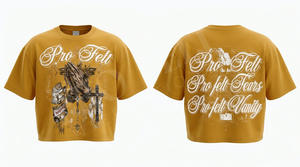 T-shirt court streetwear couleur unie, personnalisable avec logo graphique, coupe oversize, style hip-hop, en molleton confortable pour homme – Grande Vente - Product Image 4