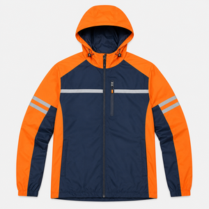 Chaqueta de Reparto con Capucha y Logotipo Personalizado para Hombre, Resistente al Viento, Reflectante, para Exteriores, Mensajería, Logística, Comercio Electrónico, Repartidores de Comida - Product Image 2