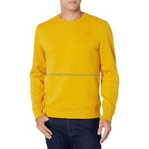 Wholesale <b>Men's</b> Sweatshirts Crew Neck Sweatshirt <b>Yellow</b> Fleece Sweatshirts Casual Wear Long Sleeves <b>Men</b> <b>Hoodies</b> <b>Hoodies</b> - Product Image 2
