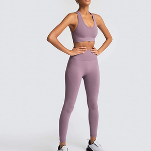 Ensembles de vêtements de sport pour femmes, ensembles de survêtements pour femmes, soutien-gorge de sport et leggings ajustés, vêtements de yoga pour filles - Product Image 4