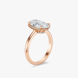 Anillo de Compromiso de Oro Amarillo de 14K con Diamante Moval de 1.5CT Cultivado en Laboratorio - Product Image 5