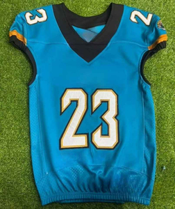 Camiseta de Fútbol Americano Personalizada al por Mayor para Hombre - Camiseta de Entrenamiento Blanca y Azul Marino con Número 36 Sublimado y Elástico - Product Image 4