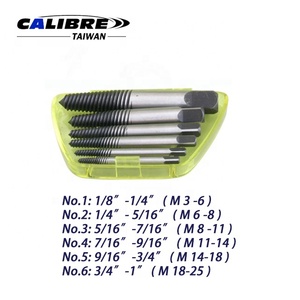Jeu d'extracteurs de vis cassées TAIWAN CALIBRE 6 pièces, de 1/8 à 1 pouce, extracteur de vis - Product Image 3