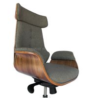 Alexander 5-HR Chaise de travail pivotante-Dossier plaqué, tissu avant, inclinable, aluminium R365, prêt ODM/OEM