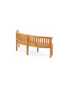 Banco de Madera Curvada para Patio, Muebles de Exterior para Jardín y Piscina, Asientos para 4 Personas, Diseño Tradicional, Construcción Duradera - Product Image 3