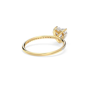Anillo Solitario REYES con Halo Oculto de Moissanita en Forma de Corazón, Plata de Ley 925, Diseño Nuevo, Joyería Fina, Accesorios de Lujo para Mujer - Product Image 4
