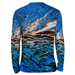 Chemise de pêche éco-responsable anti-UV en tissu respirant, impression de logo personnalisé, commande en gros OEM, livraison rapide mondiale - Product Image 6