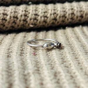 Minimalist Garnet Brass Womens <b>Ring</b> Silver Plated Dainty <b>Statement</b> Wholesale <b>Ring</b> - Product Image 4