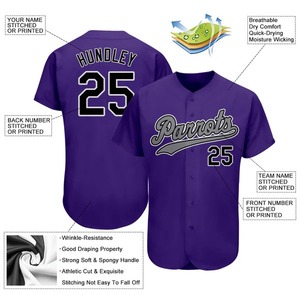 Camiseta de Softbol Personalizada para Mujer en Morado, Negro y Gris, Transpirable, Absorbente de Humedad, Ropa Deportiva Profesional para Equipos, Uniformes de Juego al por Mayor - Product Image 2