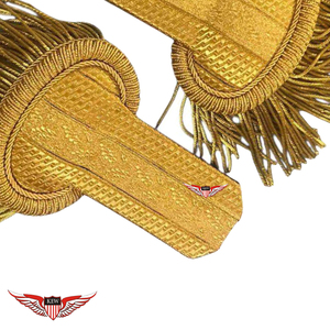 Epaulettes Francesas Napoleónicas de Oro de la Mejor Calidad, Hechas a Mano, para Disfraces, con Flecos de Alta Calidad - Product Image 2