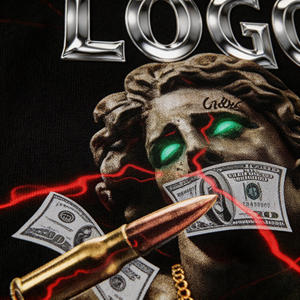เสื้อยืดผู้ชายสีดำทรงปกติ พิมพ์ลายกระสุนดอลลาร์ สไตล์สตรีทแวร์ แขนสั้น คอกลม ระบายอากาศได้ดี ผ้าเจอร์ซีย์ 100% คอตตอน รับผลิตแบบ OEM พร้อมสกรีนโลโก้ตามสั่ง - Product Image 3