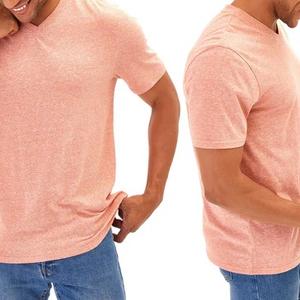 American Summer <b>Men's</b> Casual Sports T-<b>Shirt</b> 100% Cotton 210g Eco-Friendly Quick-Drying Anti-Pilling Short Sleeve Slim Fit V-neck - Product Image 5