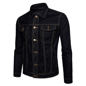 Nueva Chaqueta Vaquera Personalizada para Hombre, Chaqueta Vaquera Estilo Biker para Hombre, Chaqueta Vaquera de Mezclilla para Hombre de Alta Calidad en Oferta - Product Image 1