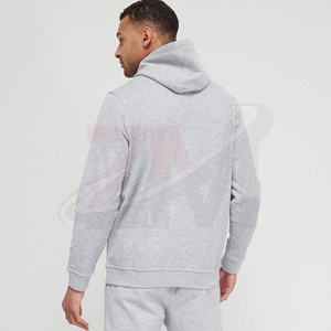 Conjunto Deportivo con Capucha de Felpa 100% Algodón, Color Gris, Manga Larga, Estilo Casual Otoñal, con Bolsillos Laterales y Cintura Elástica - Product Image 4