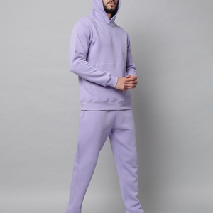 Survêtements à capuche de couleur unie, design hip-hop tendance, personnalisables, en molleton de coton biologique respirant - Product Image 4