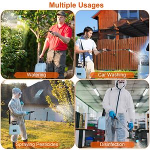 Spruzzatore Elettrico per Piante da 1,3 Galloni, Spruzzatore da Giardino Telescopico Portatile con 3 Ugelli Spray e Tracolla - Product Image 5