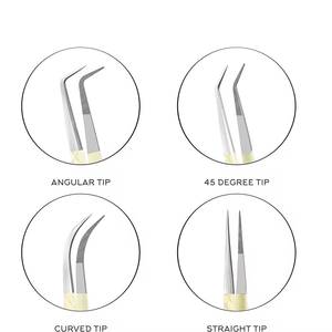 ชุดแหนบต่อขนตาสแตนเลสแบบแม่นยำ ปลายเรียบ สำหรับอุปกรณ์ต่อขนตา - Product Image 3