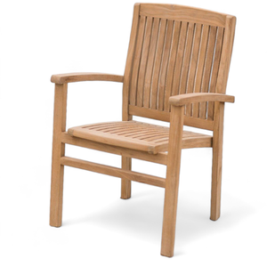 Conjunto de Sofás de Jardín Apilables de Madera de Teca con Diseño Minimalista para Decoración de Muebles de Hogar y Jardín - Product Image 2