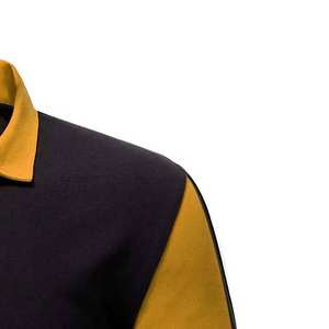 Camiseta Polo de Manga Corta para Hombre, Diseño de Moda con Contraste de Color, Algodón Transpirable, Estilo Urbano, Verano 2024, 220g - Product Image 5